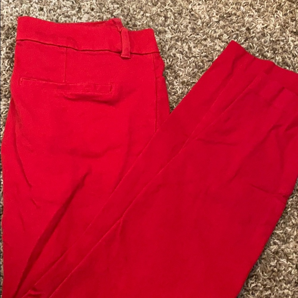 Red dress pants